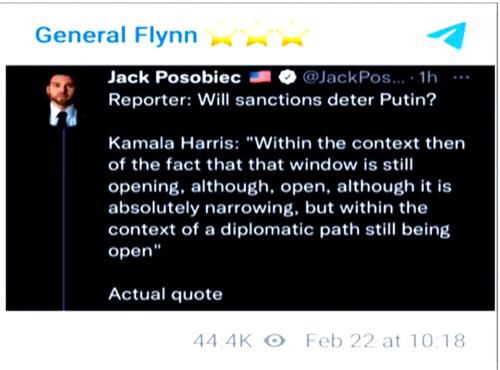 Kamala Harris Quote on Sanctions