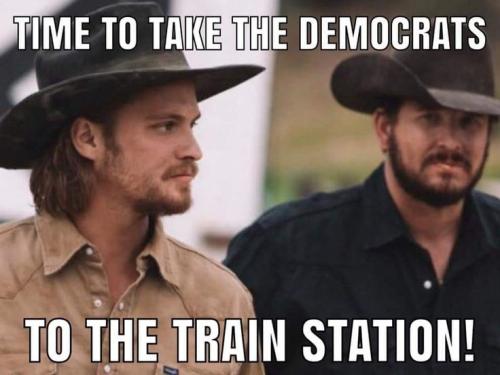 Democrats to the Train Station