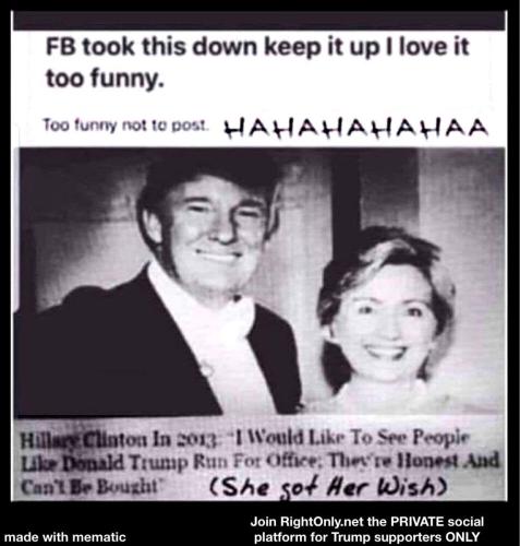 Hillary Endorses Trump