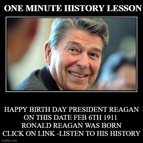 RONALDREAGANONEMINUTEHISTORYLESSON