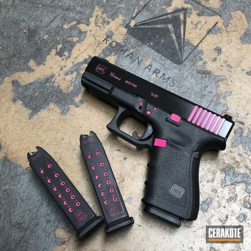 Cerakote - Cerakoted Glock 19 Cerakote Color Fill With Black And Pink Accents