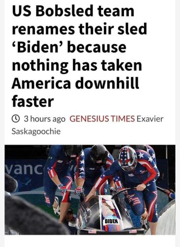 Biden bobsled team