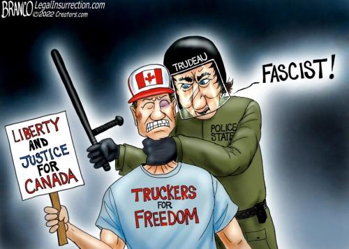 AF Branco Facist Trudeau Choking Truckers and Freedom