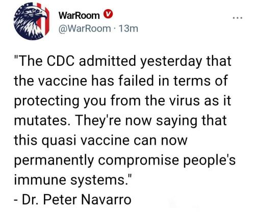 CDC admitted vaccine has failed