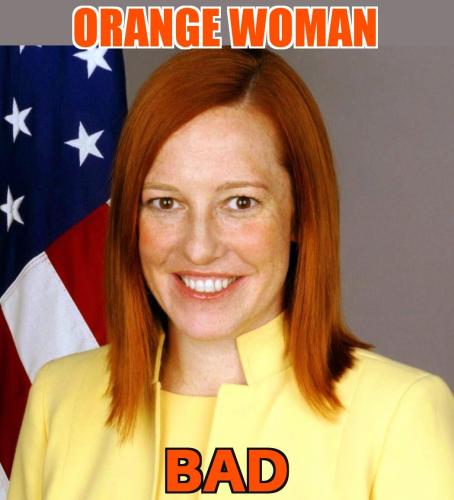 M Orange woman
