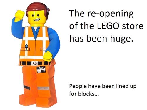 20220221 LEGO store people lined up for blocks