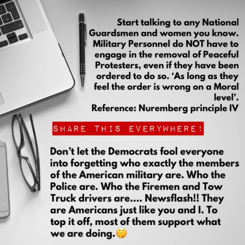 START TALKING TO ANY NATIONAL GUARD
