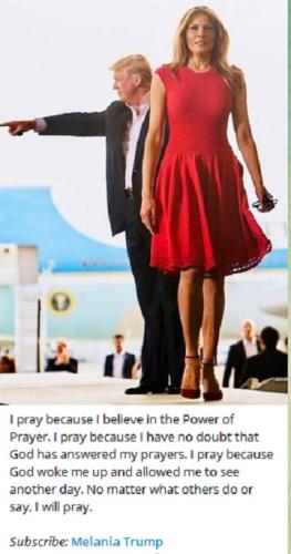 melania i pray