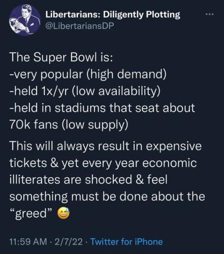 SuperBowlHighDemandLowAvailabilityLowSupplyExpensiveTickets