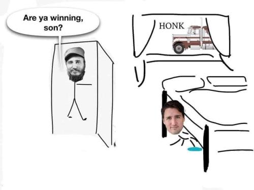FidelCastroWinningSonHonkTrudeauHide