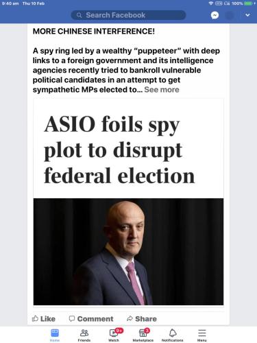 Australia foiled CCP spy ring