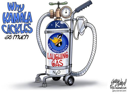 Kamala cackles