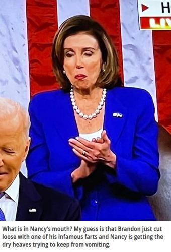 Whats in Nancys mouth