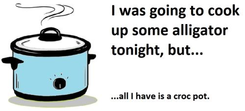 20220311 Alligator in Crock Pot
