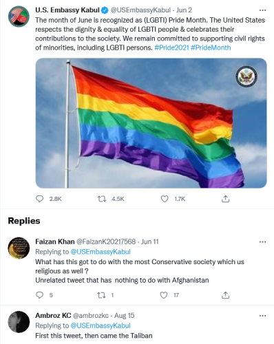 US embassy flies gay flag