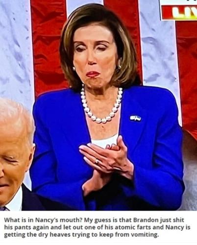 What is in Nancys mouth