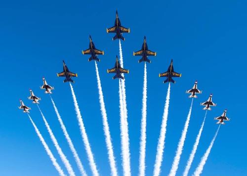 Blue Angles and Thunderbirds