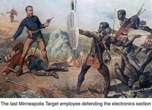 The last Minneapolis Target Employee defending the electronics department