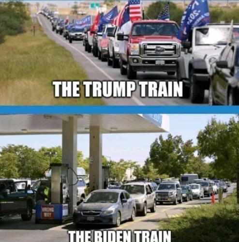 trump train biden train