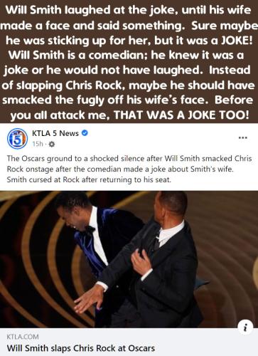 Will Smith Should Smack His Fugly Wife