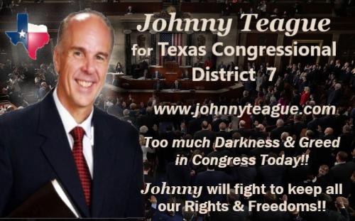 JOHNNY TEAGUE   FOR CONGRESS  DARKNESS