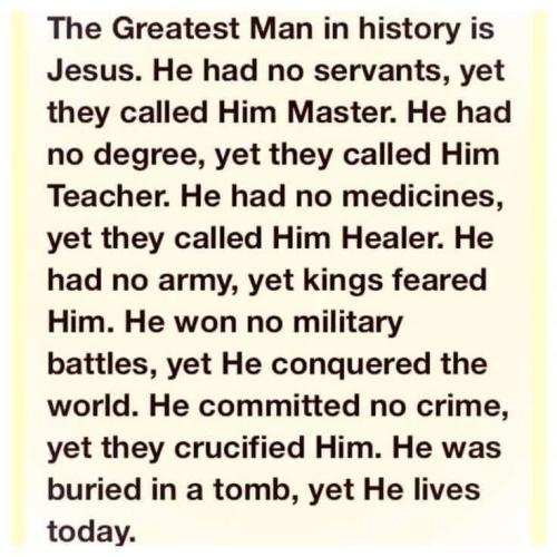 Greates Man in history - Jesus