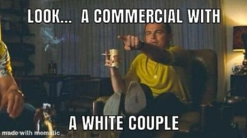 ad with white couple