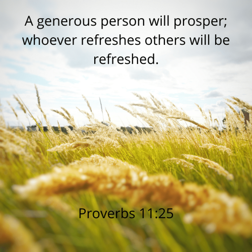 A generous person will prosper