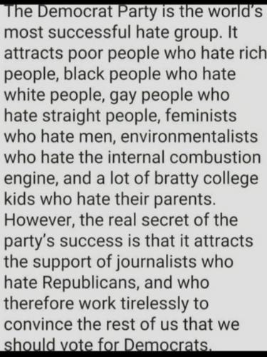 democrat hate party