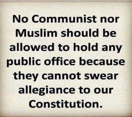 No Communist or Muslim