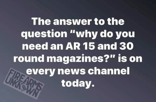 AnswerQuestionWhyNeedAR15and30RdMagazineEveryNewsChannel