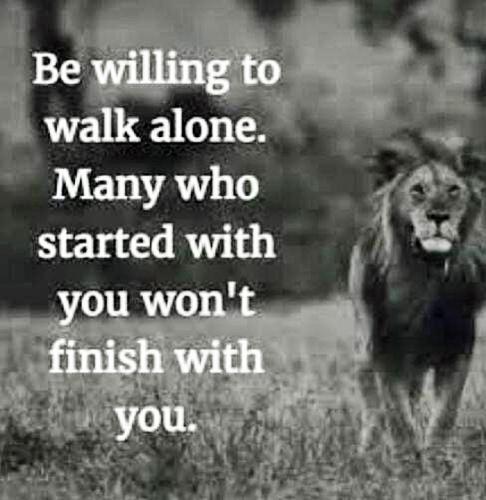 M alone
