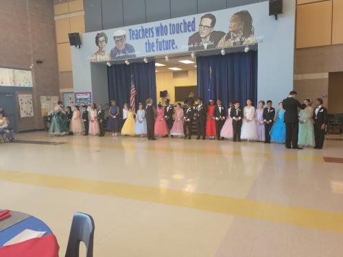 girls lined up