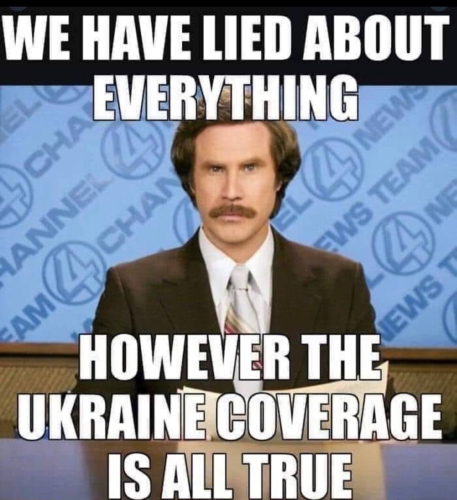 we have lied about everything however ukraine is true