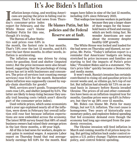 WSJ Biden Inflation 220311