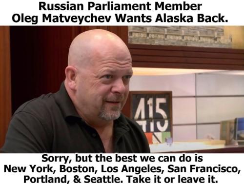 SMALL Russian Parliament Member wants Alaska Back