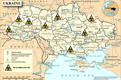 Ukraine  ~Map of US Military BioLabs~