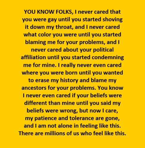 never cared