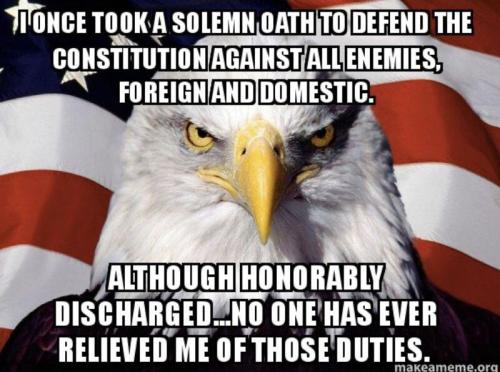 never relieved from oath