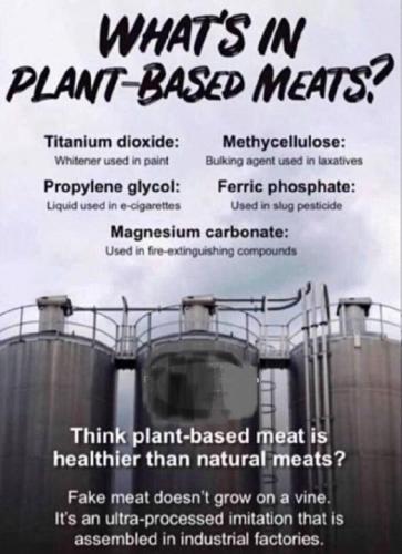 what is in plant based meats