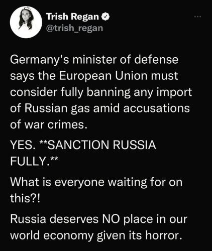 GermanMinisterEUFullyBanningRussianGasDeservesNoPlaceWorldEconomy