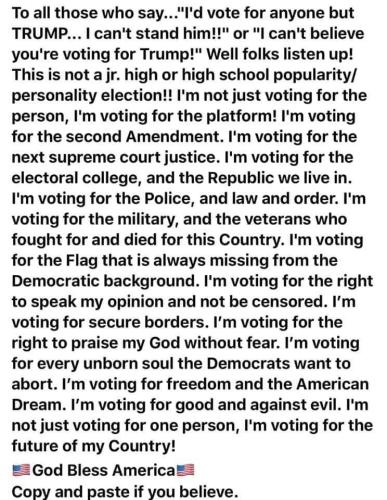 what to vote for