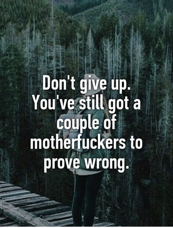 don't give up