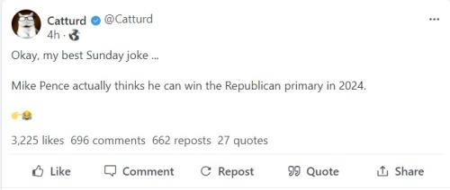 Catturd Sunday Joke about Mike Pence