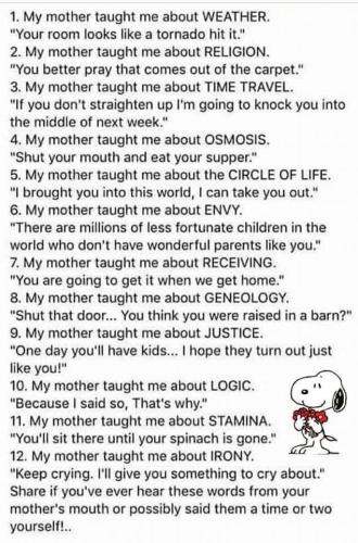 My Mother TaughtMe