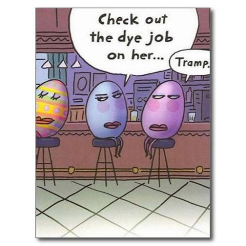 Easter Dye Job Holiday Postcard