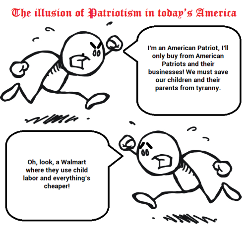Fake patriotism