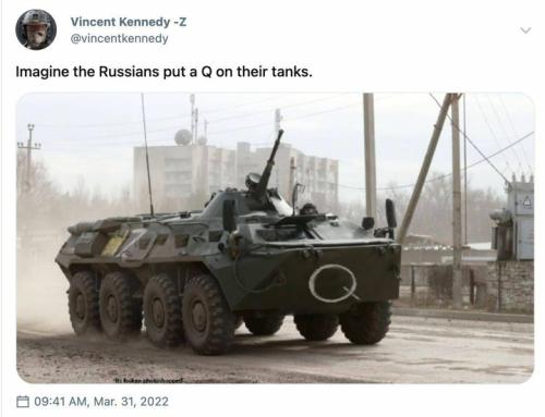 Imagine the meltdown if Russians put a Q on their tanks