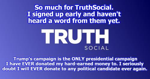 So much for Truth Social