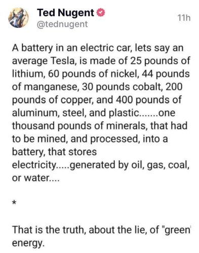 nugent lie about green cars